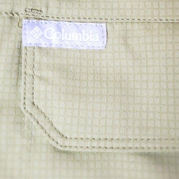 Columbia Insect Blocker Mens Button Down Shirt XL Green Mini Check Long Sleeve - Picture 3 of 12